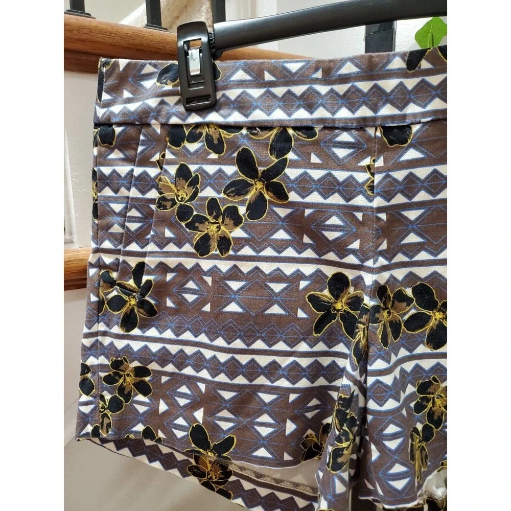J.‎ Crew Women's Multicolor Polyester Mid Rise Casual Stretch Shorts Size 8